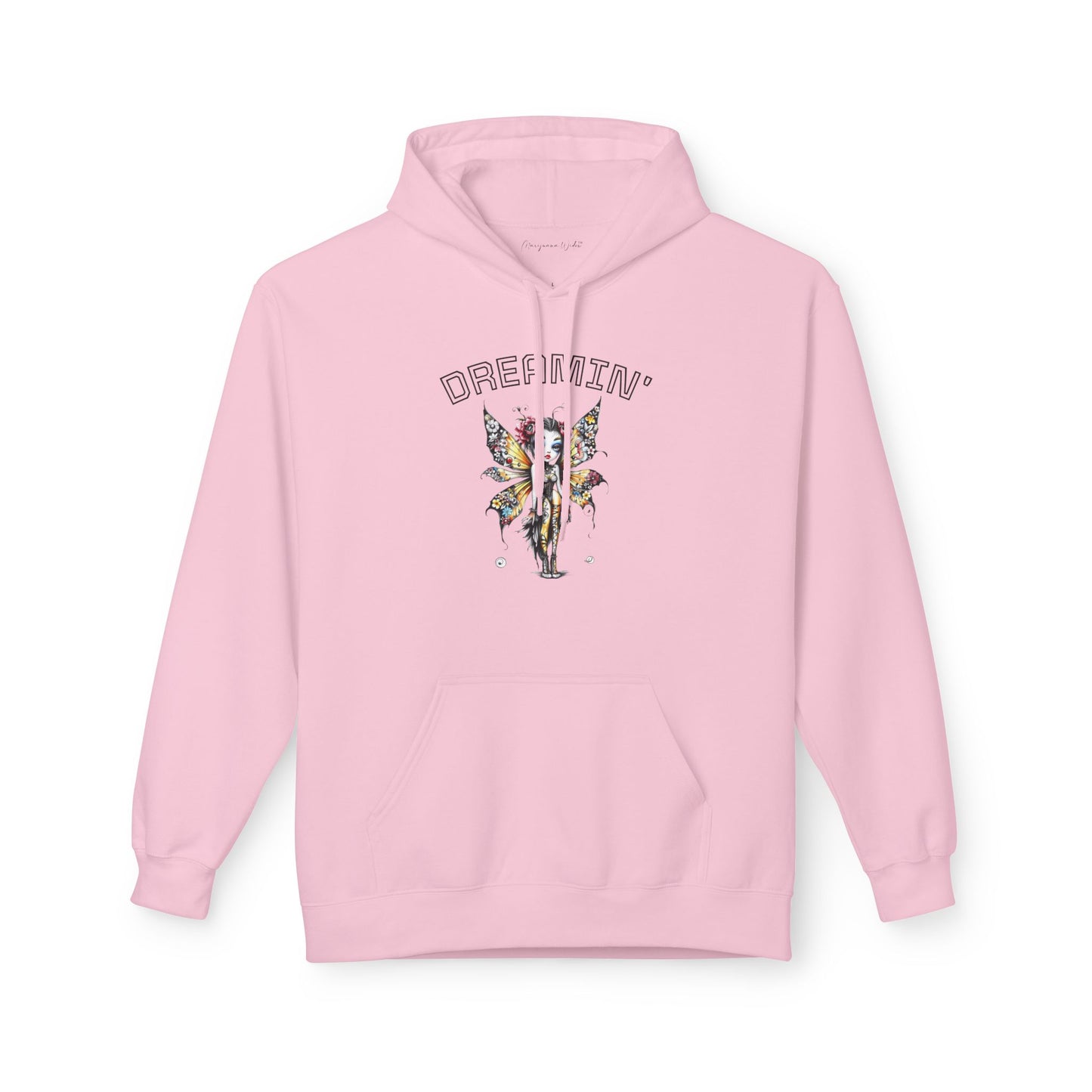 Goth Fairy - Dreamin' Butterfly Hoodie — Vintage Floral Graphic Unisex Pullover