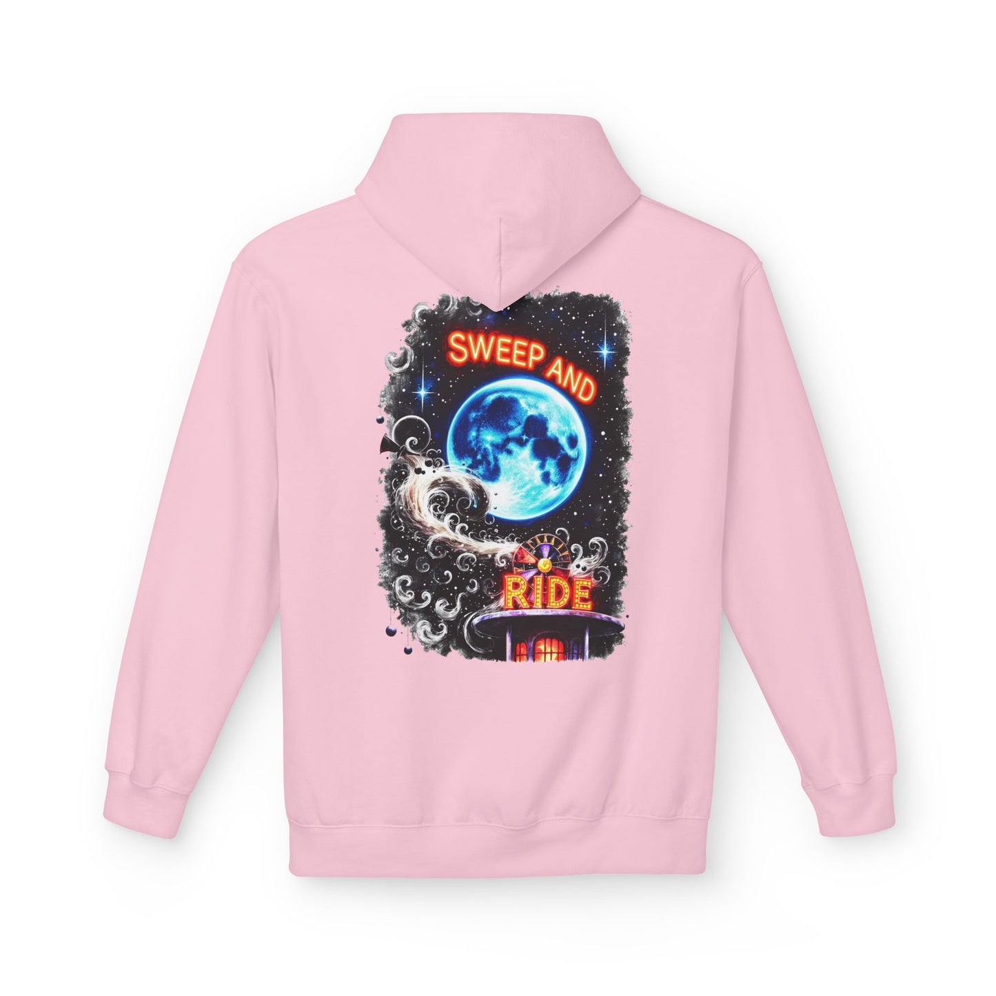 Halloween Fairy - 'Sweep and Ride' - Witch Broom Fairy Graphic Unisex Hoodie