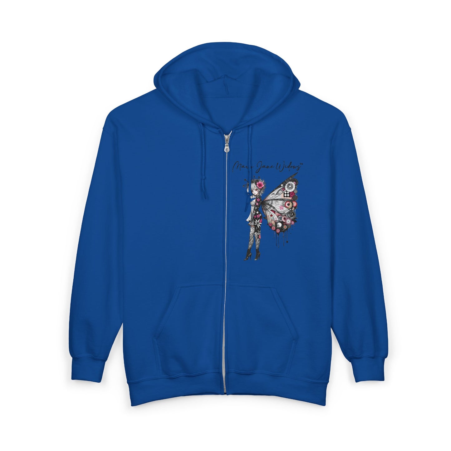 Fairy Butterfly Zip Hoodie - Fly Away - Full-Zip Unisex Sweatshirt