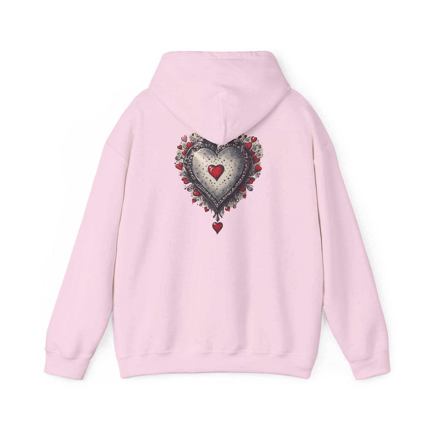 Heart Gilded Box Hoodie — Gothic Rose Heart Graphic Unisex Sweatshirt