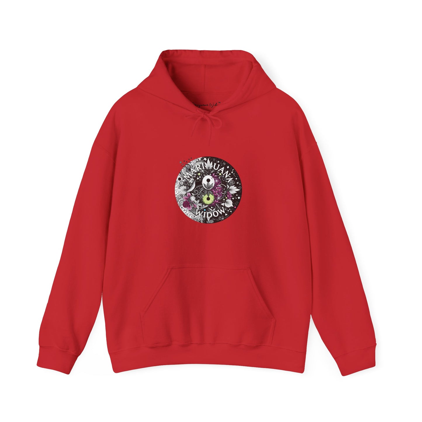Angel Wings - Floral Skull Raven Hoodie — Gothic Boho Wings Pullover