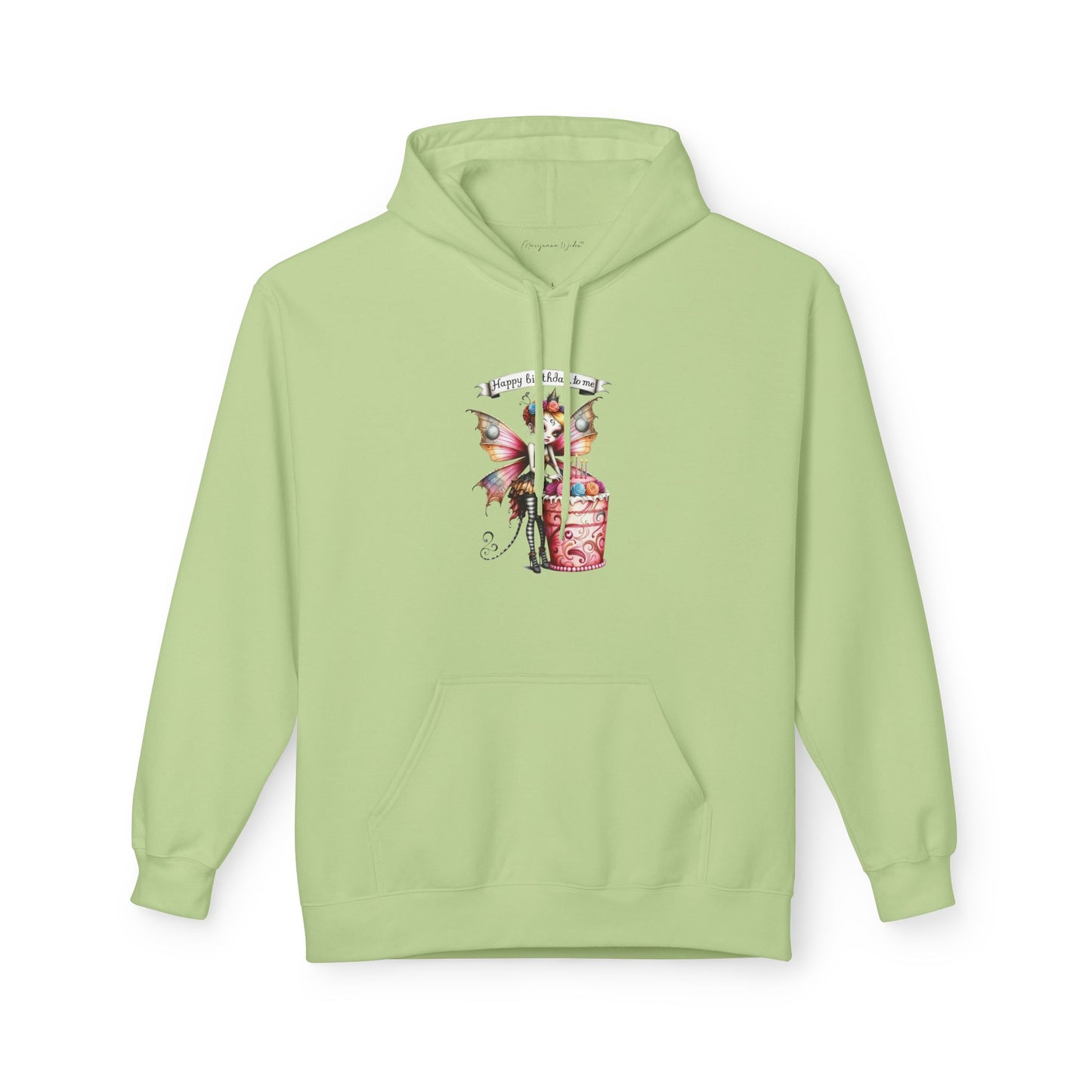 Fairy Butterfly - Happy Birthday to Me - Unisex Hoodie - Fairy and Cat with a Birthday Cake Sweatshirt