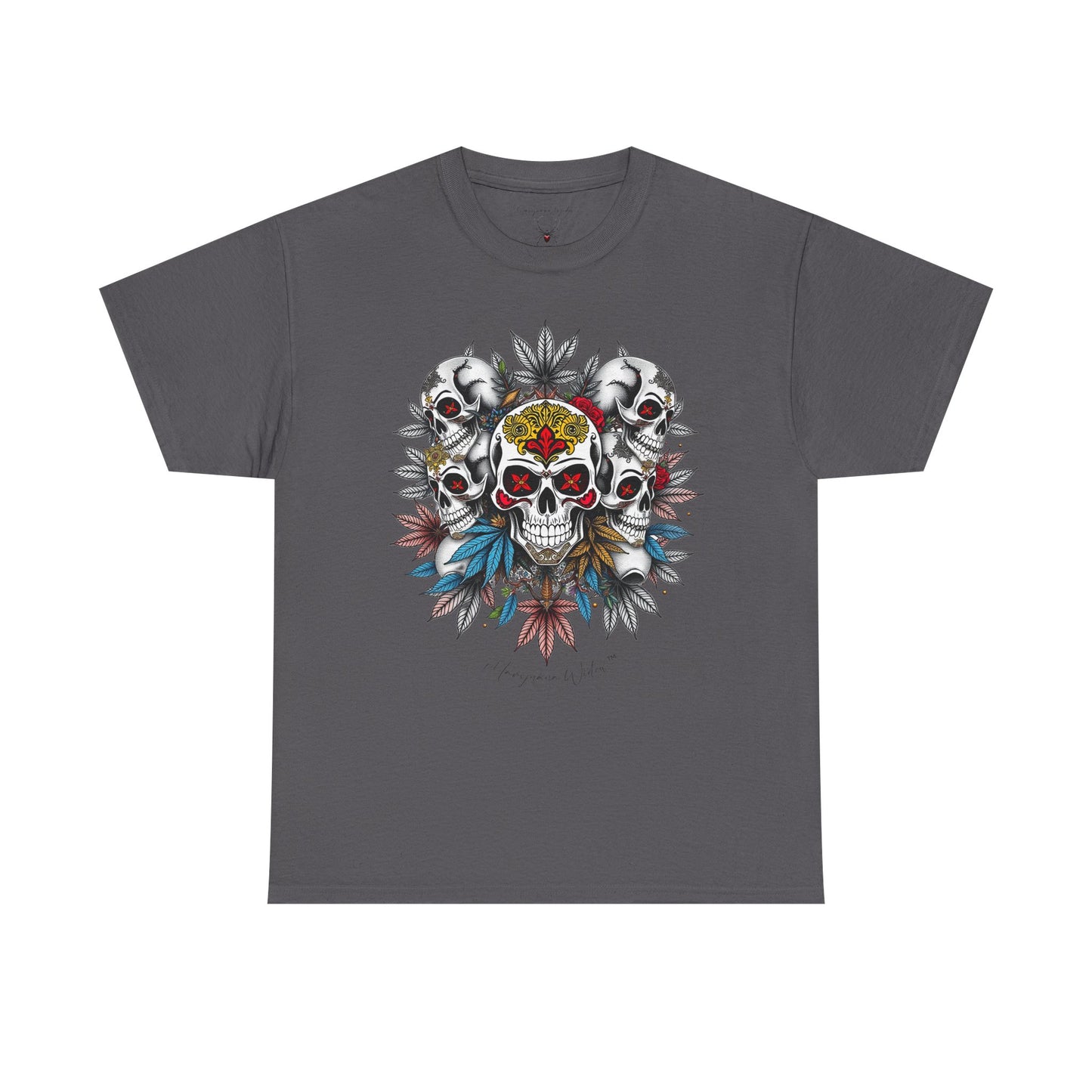 Dia de Los Muertos - Golden Skulls - Black Red Gold - Unisex T-shirt