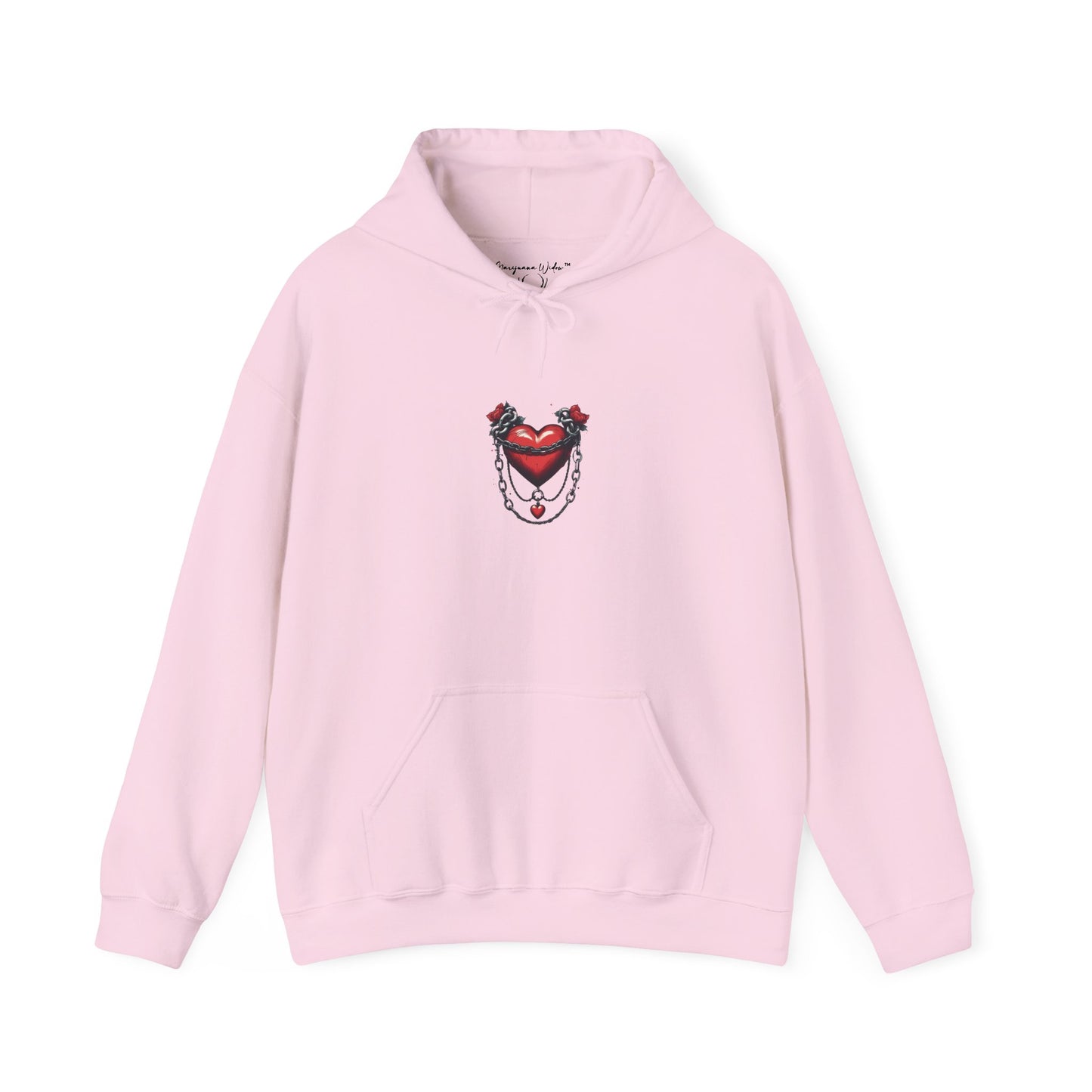 Cupid Girl Heart Necklace Hoodie – Cute Romantic Graphic Unisex Sweatshirt