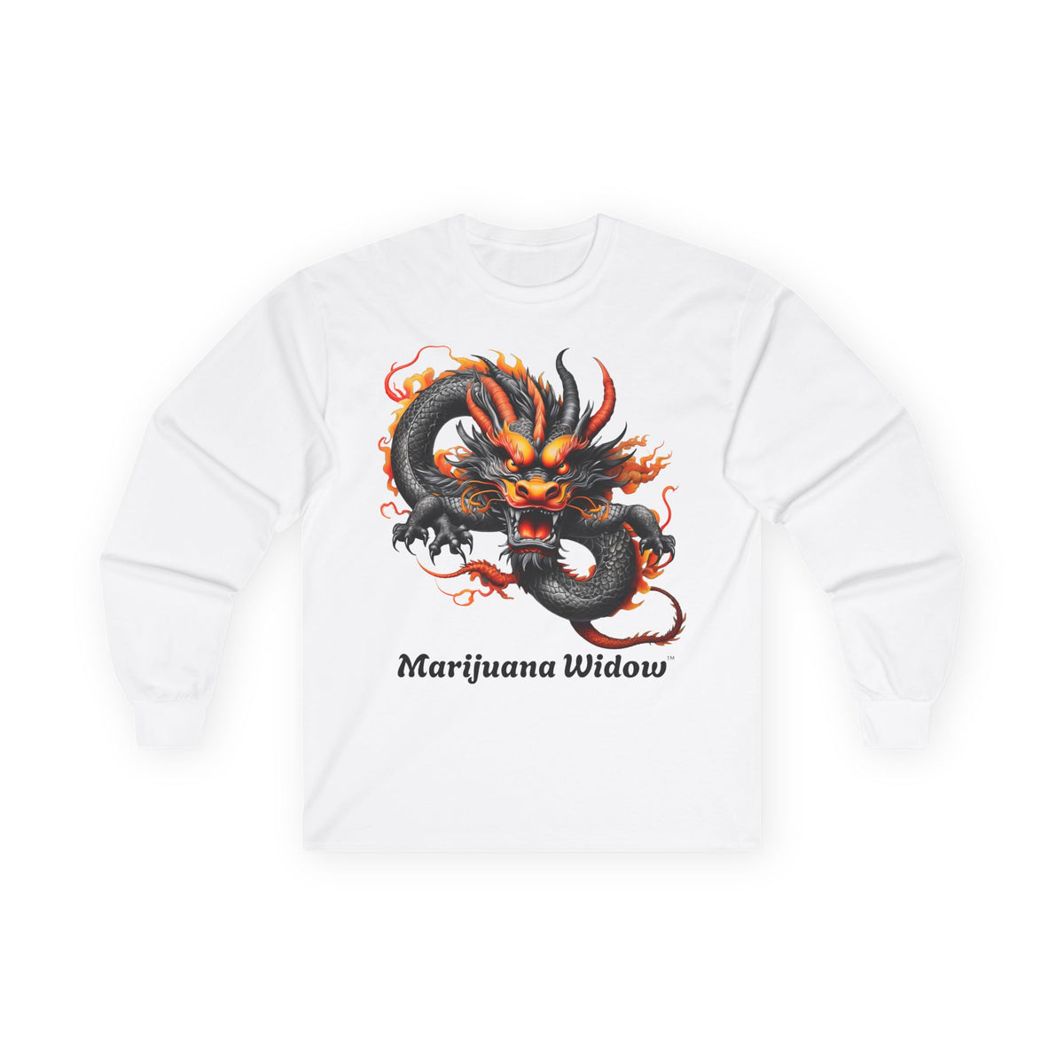 Dragon Fire Long Sleeve Unisex Tee - Marijuana Widow