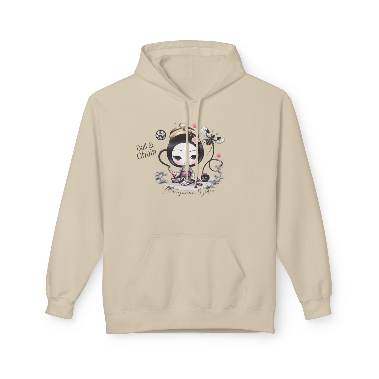 Geisha Angel — Ball & Chain - Kawaii Bamboo Garden Hoodie - Cute Graphic Unisex Sweatshirt