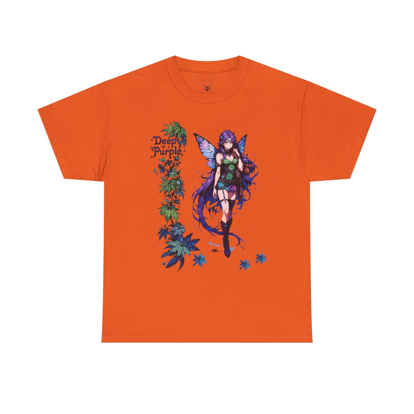 Deep Purple - Fairy Anime T-Shirt — Purple Winged Fairy Illustration