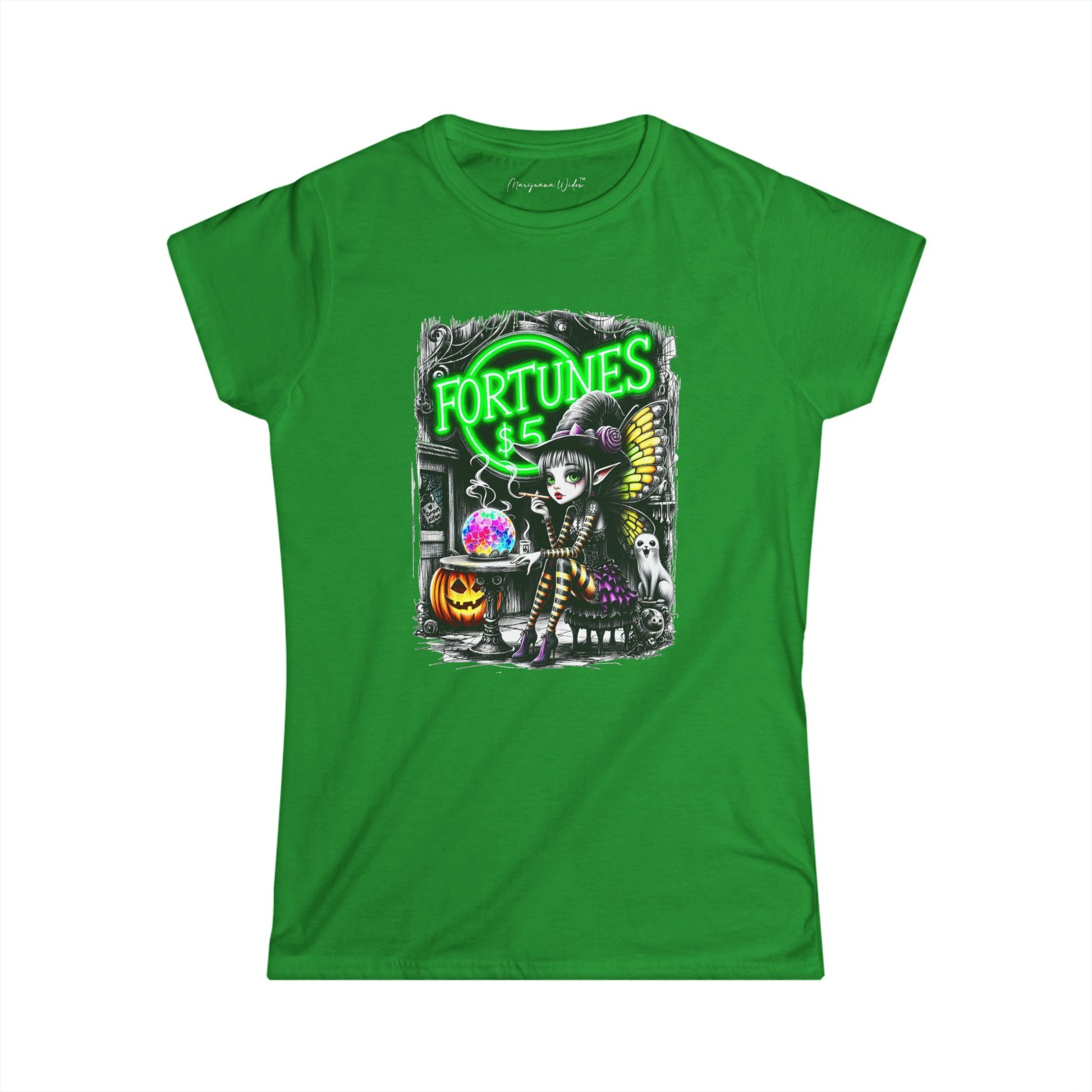 Halloween Fairy - Fortune Teller - Women's Softstyle T-Shirt - Marijuana Widow