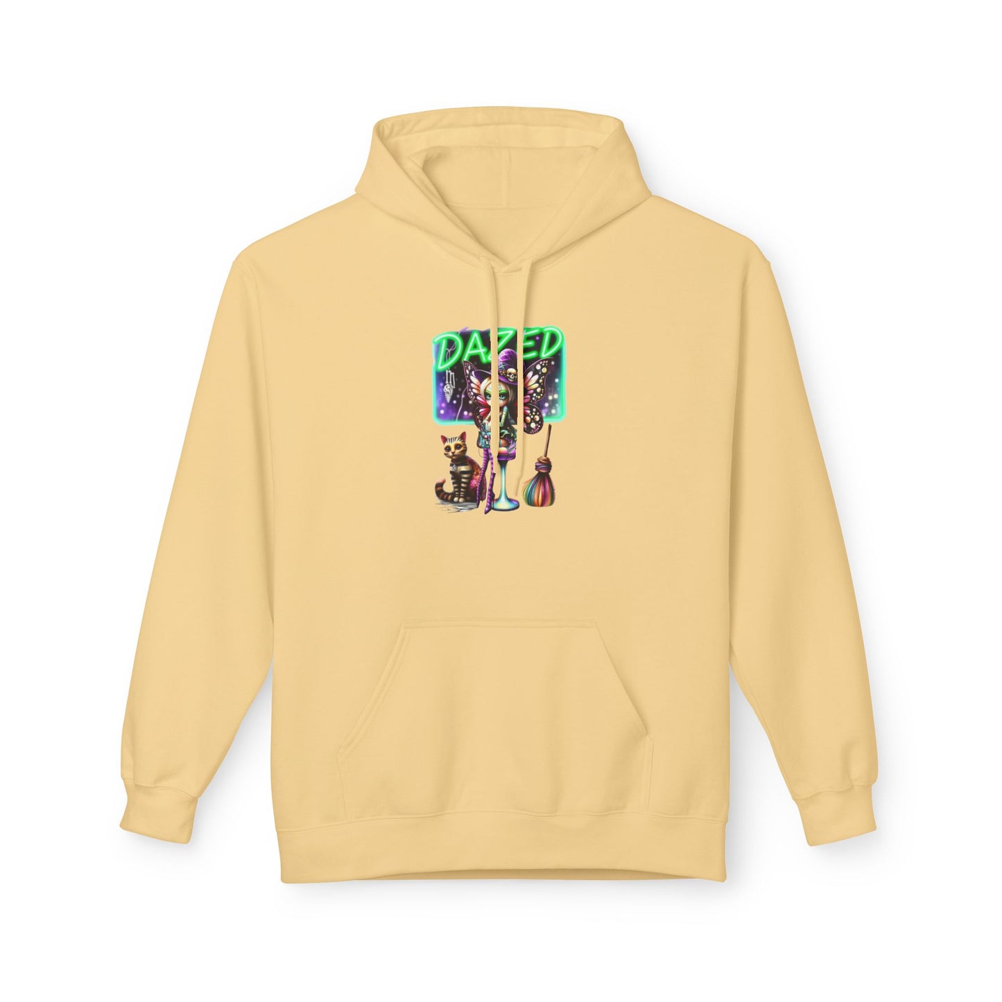Halloween Fairy - Dazed - Retro Neon Unisex Hoodie - Marijuana Widow