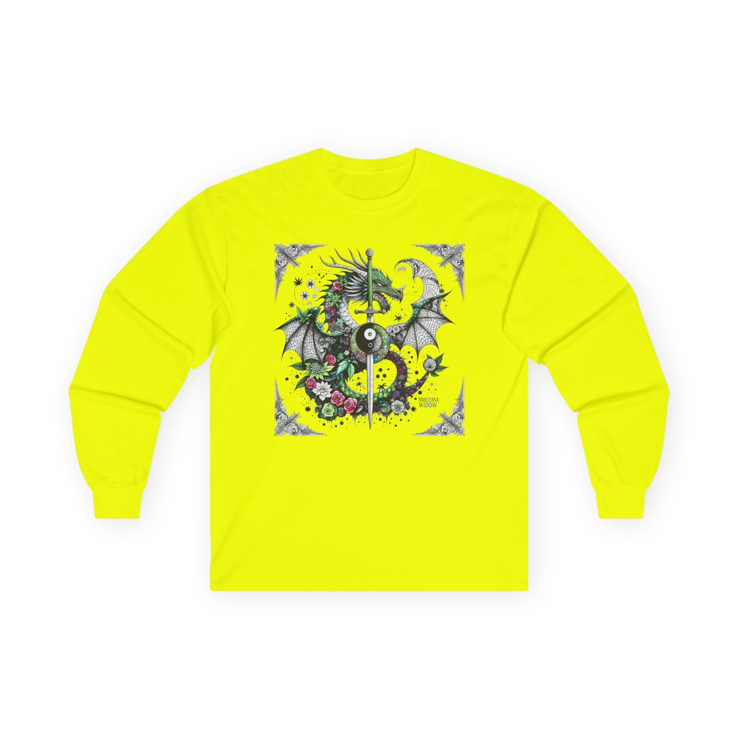 Dragon Yin Yang Long Sleeve Tee — Gothic Floral Shirt