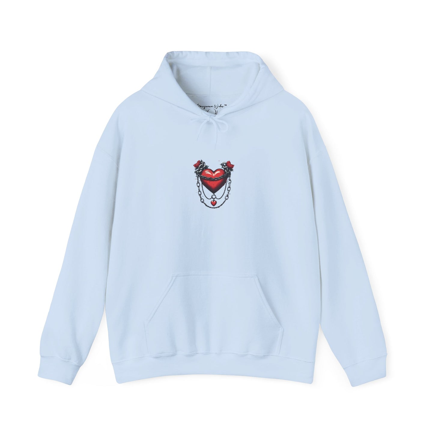 Cupid Girl Heart Necklace Hoodie – Cute Romantic Graphic Unisex Sweatshirt