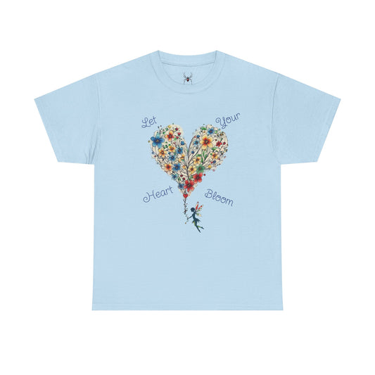 Floral Heart T-Shirt — Let Your Heart Bloom - Cute Watercolor Bouquet Heart Unisex Tee