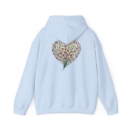 Floral Heart Hoodie — Watercolor Flower Heart with Spider - Unisex Hoodie