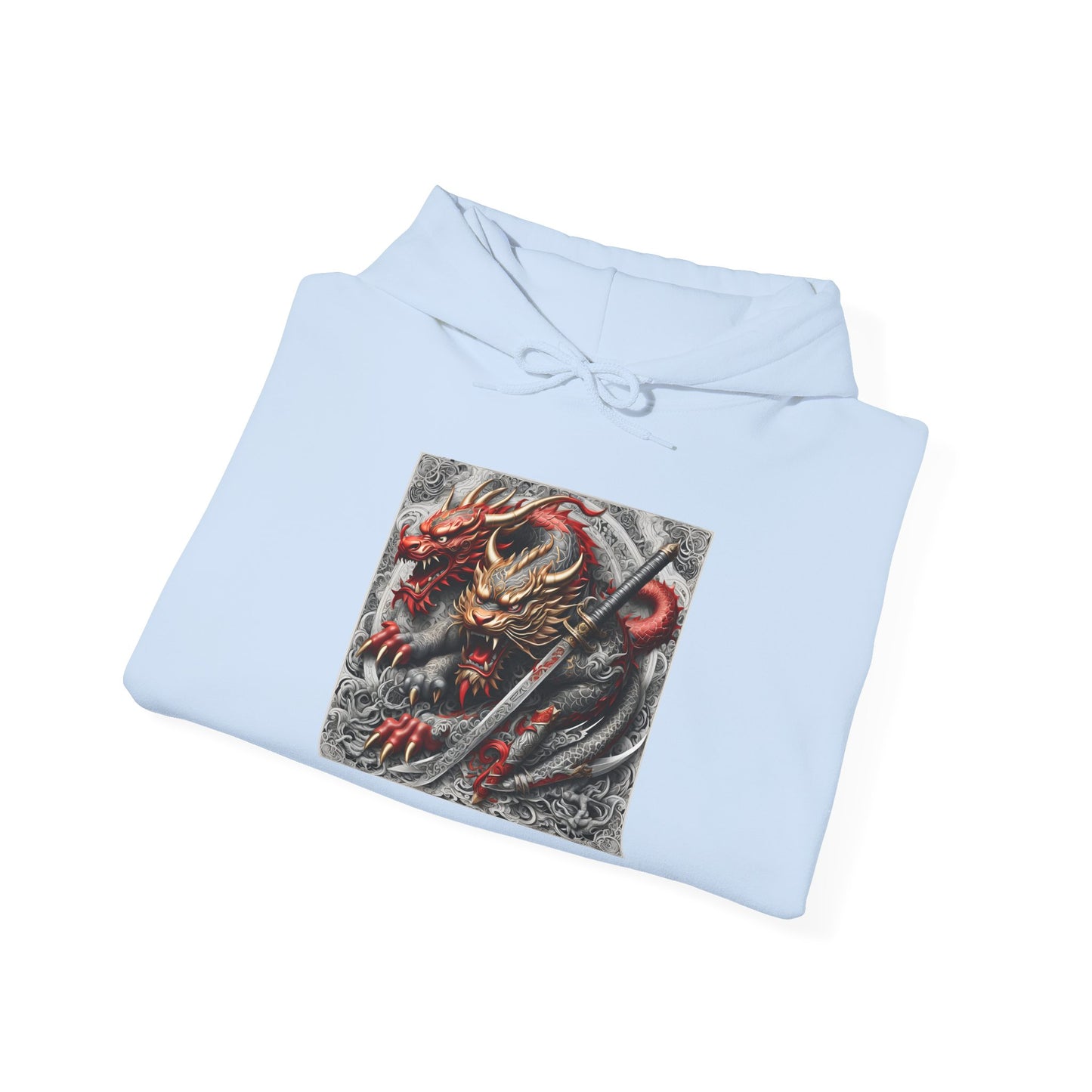 Dragon Warrior Hoodie - Japanese Demon Samurai Graphic Unisex Sweatshirt