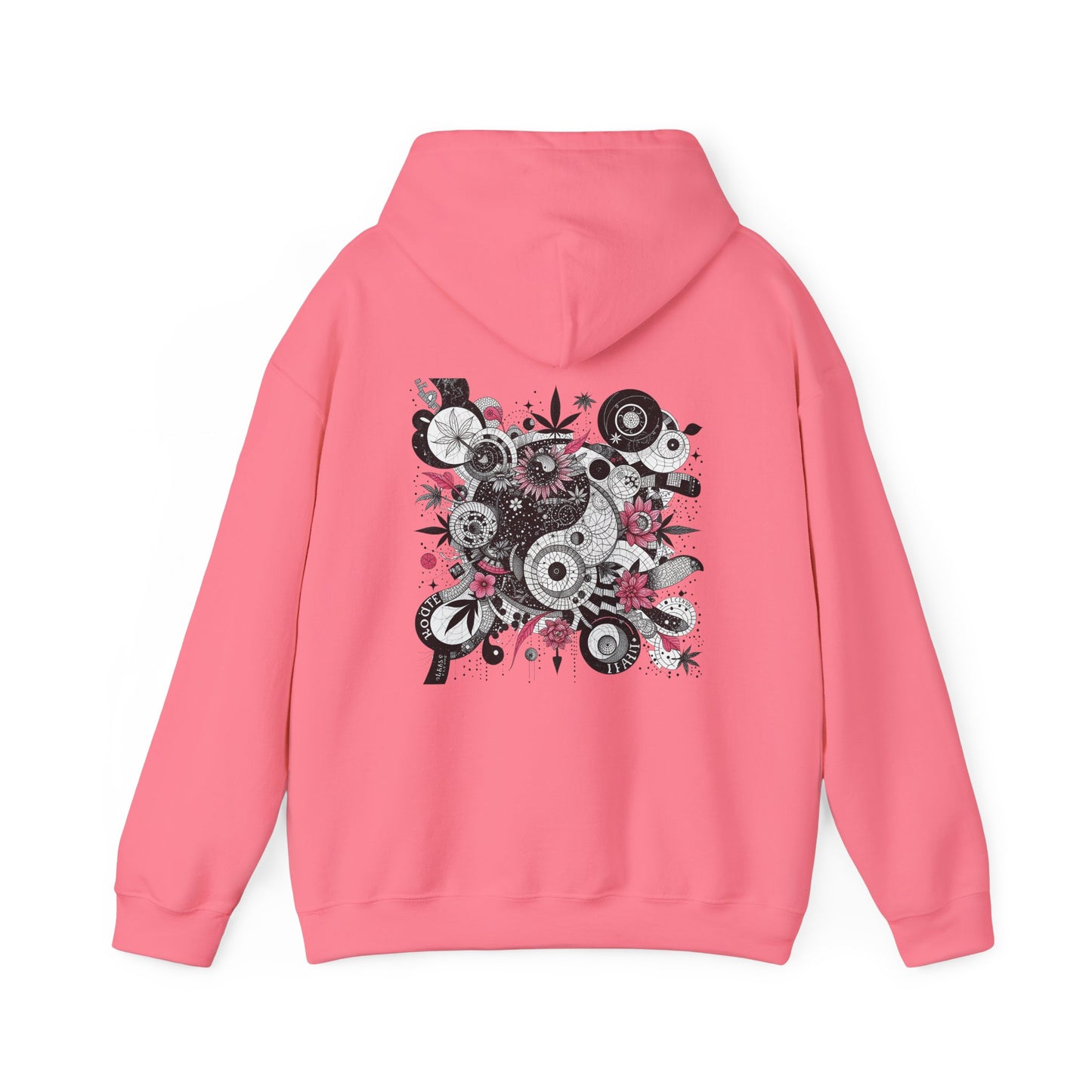 Queen Mary - Skull Floral Leaf Ying Yang Hoodie — Gothic Day of the Dead Style Sweatshirt
