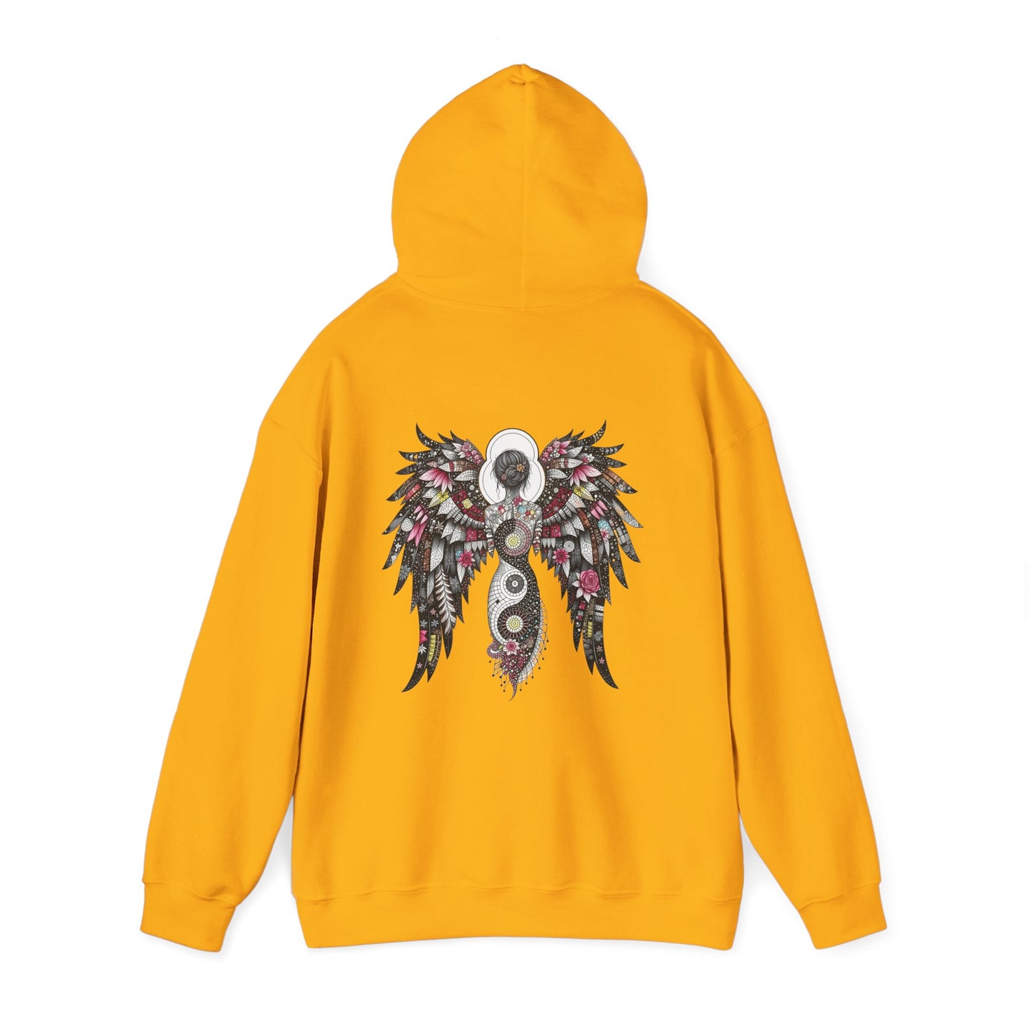 Angel Wings - Angel of Peace — Floral Gothic Spiritual Hoodie