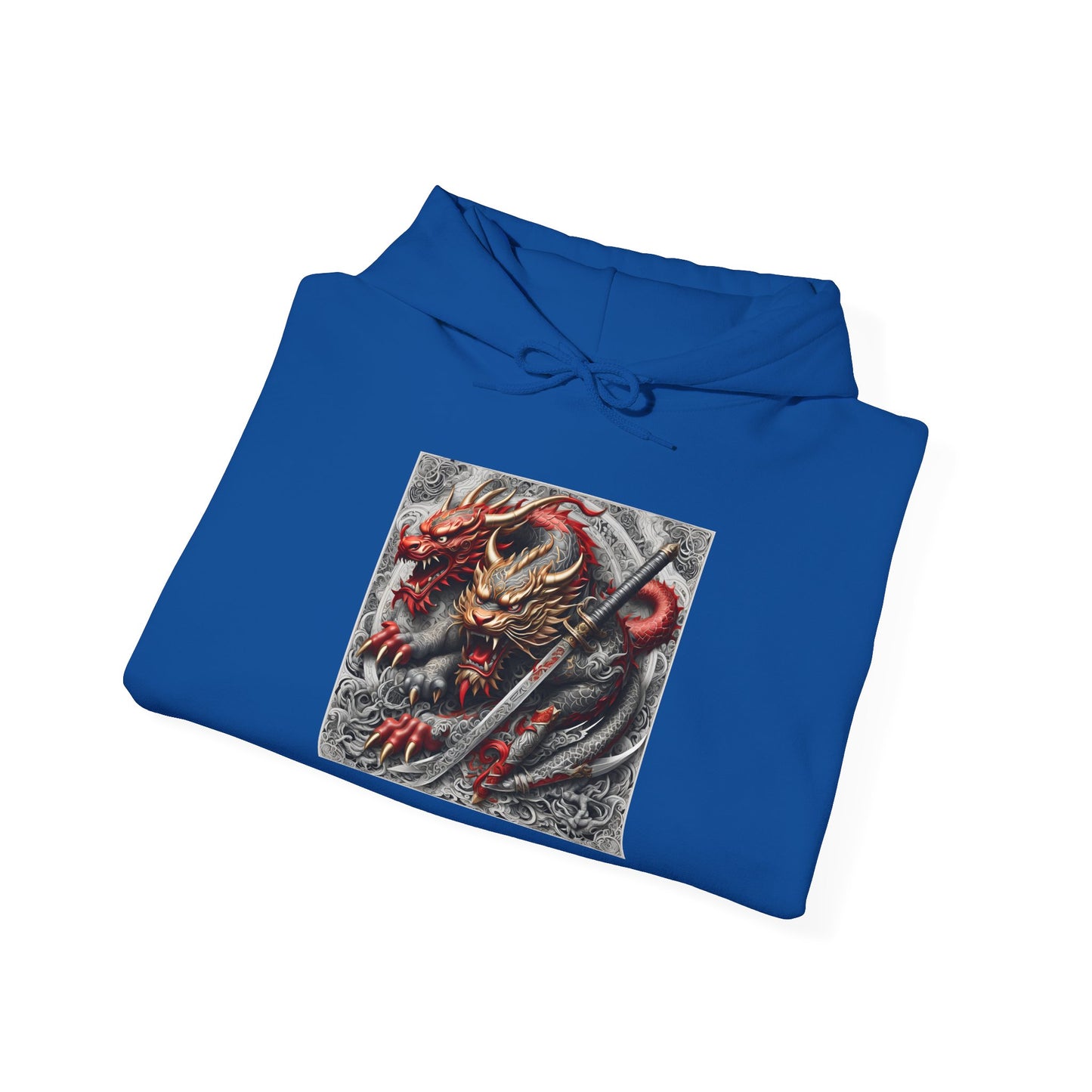 Dragon Warrior Hoodie - Japanese Demon Samurai Graphic Unisex Sweatshirt