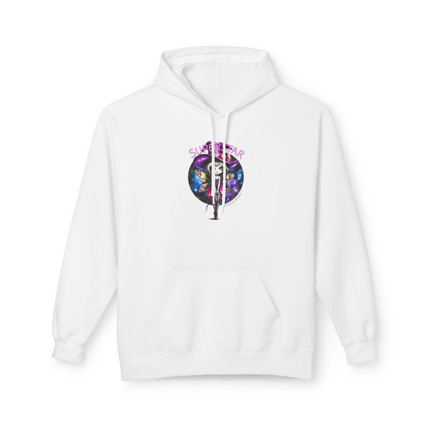 Backstage Pass Hoodie — Superstar Fairy - Neon Burlesque Theater Graphic Unisex Pullover - Marijuana Widow