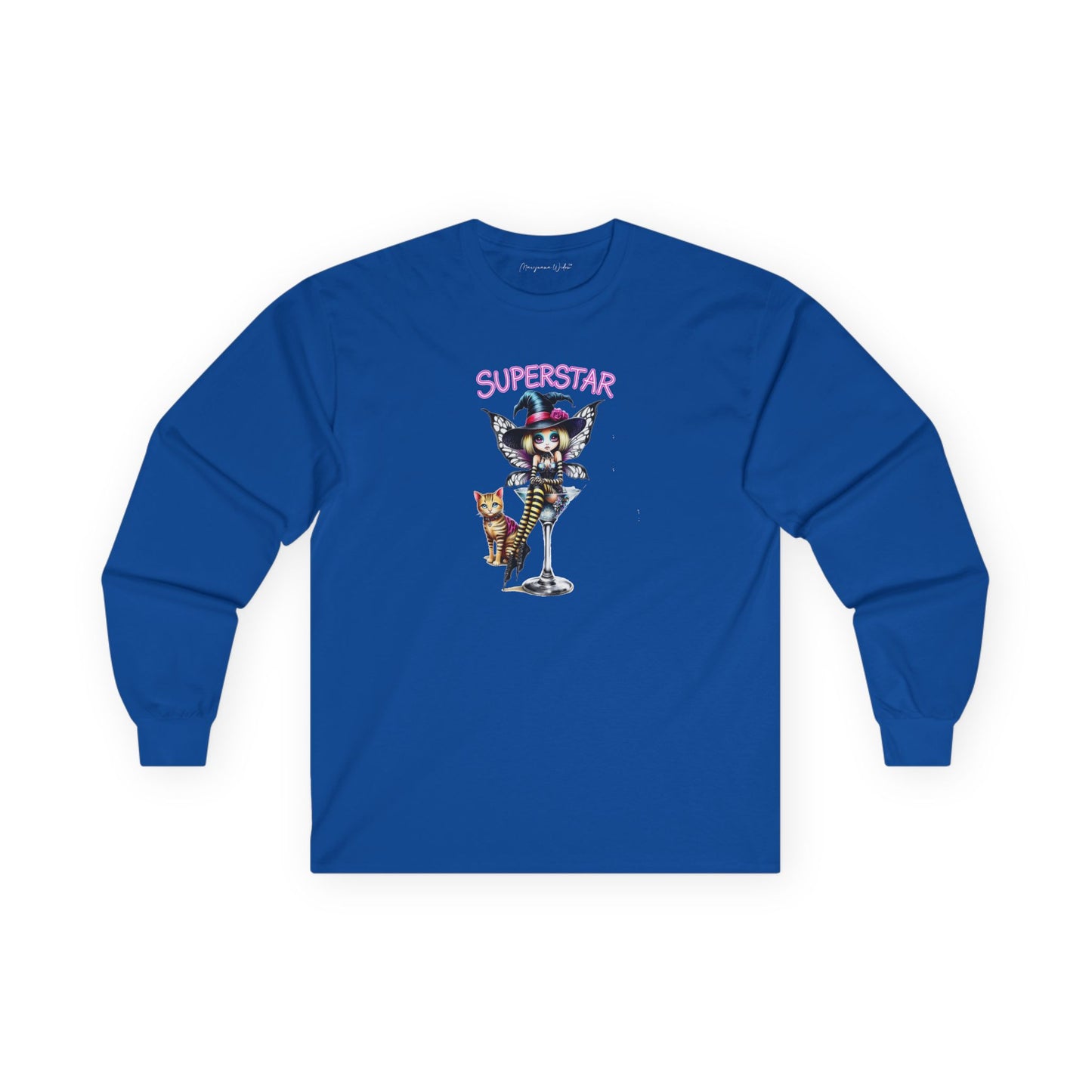 Halloween Fairy - Superstar - Fairy Witch and Cat - Unisex Long Sleeve Tee