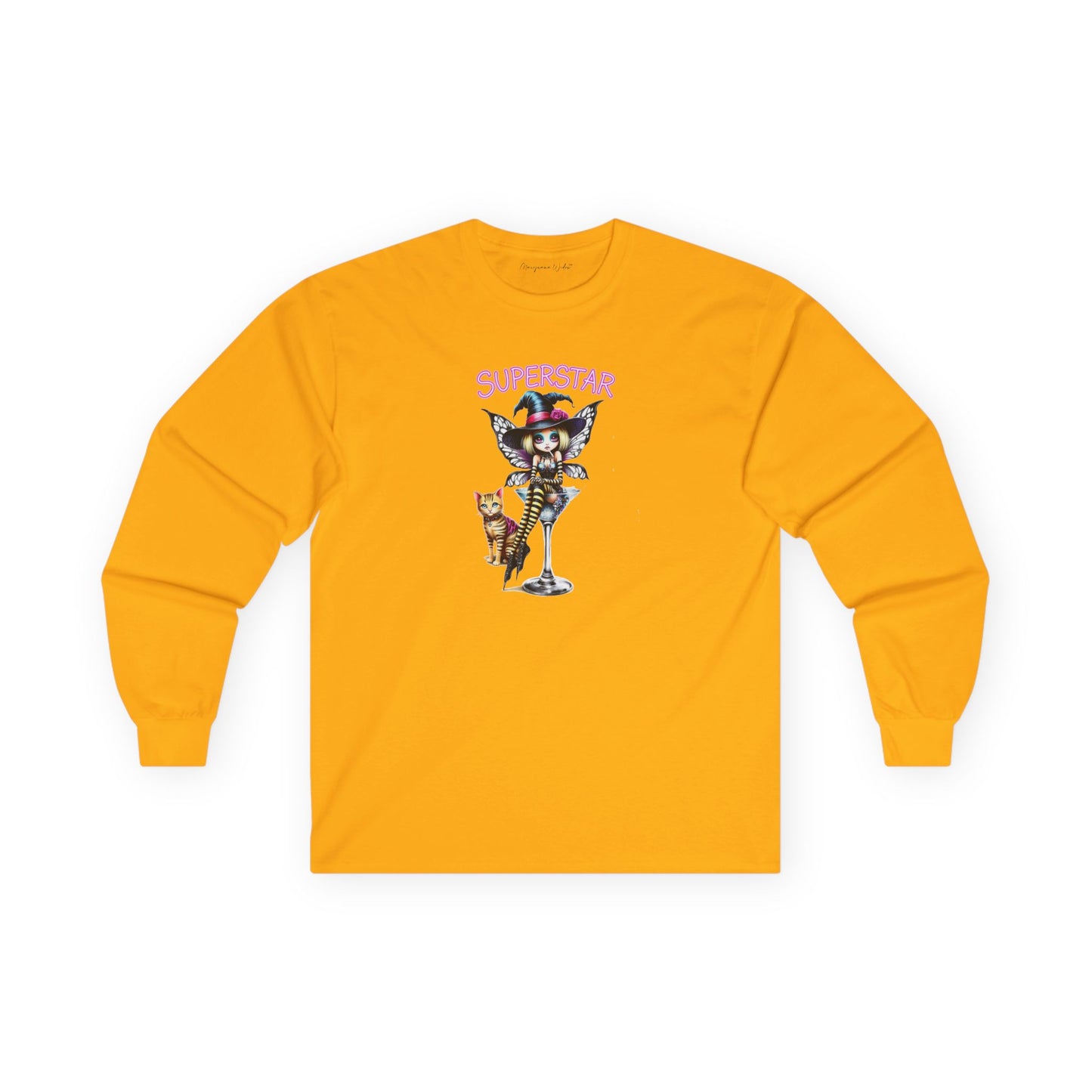 Halloween Fairy - Superstar - Fairy Witch and Cat - Unisex Long Sleeve Tee