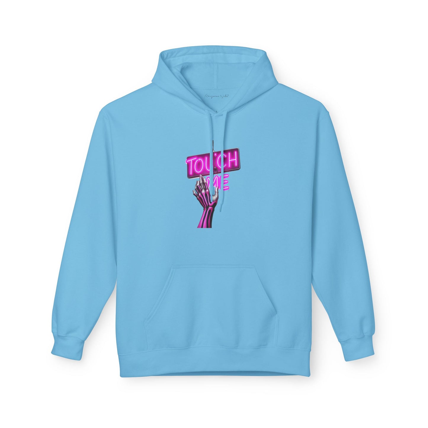 Touch Me Hoodie - Pink Neon Sign — Retro Pink Graphic Pullover