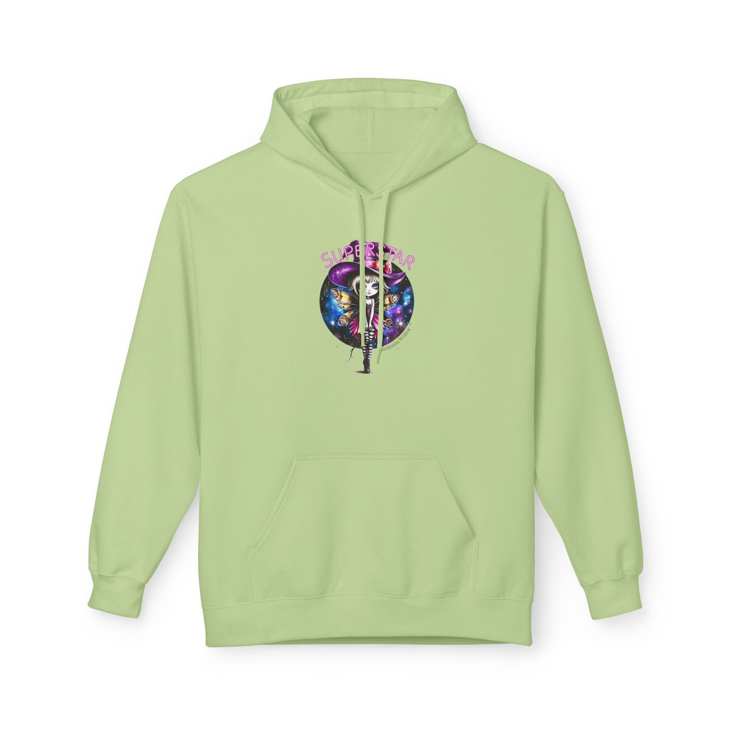 Backstage Pass Hoodie — Superstar Fairy - Neon Burlesque Theater Graphic Unisex Pullover - Marijuana Widow