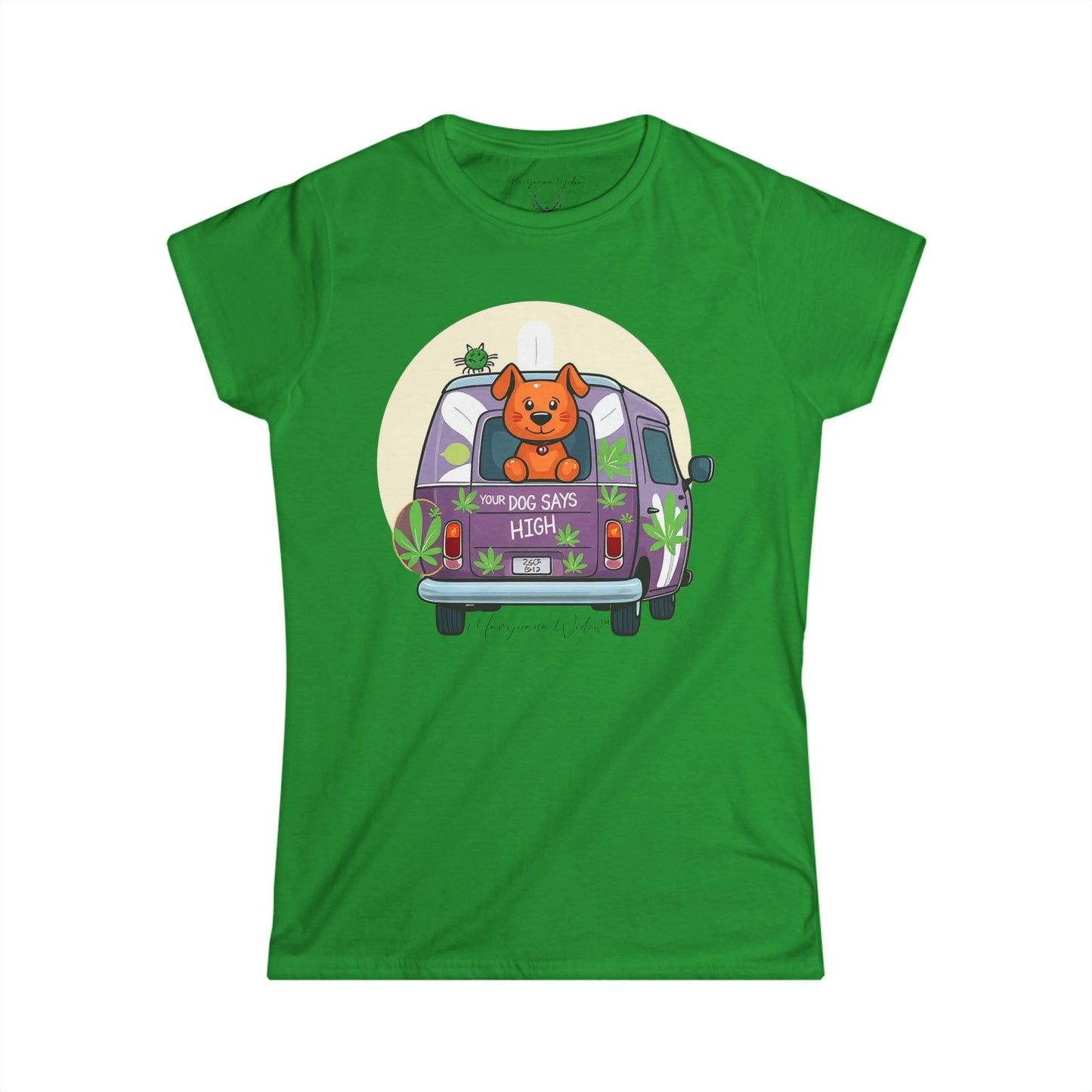 Camper Van High — Your Dog Says High - Purple Van - Women's Tee