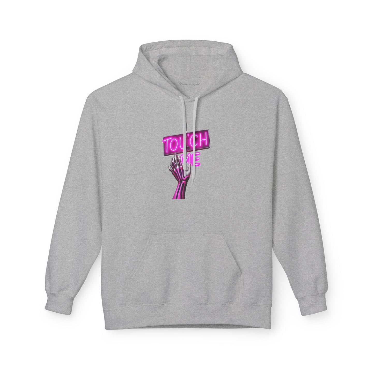 Touch Me Hoodie - Pink Neon Sign — Retro Pink Graphic Pullover