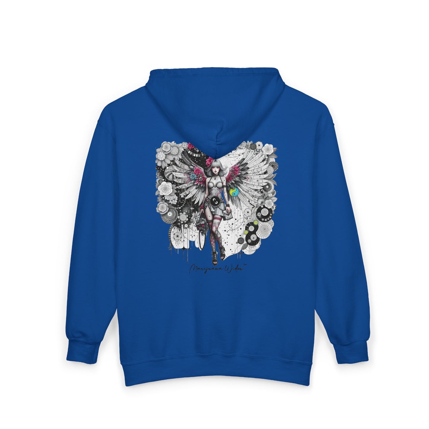 Angel Wings - Just A Girl - Graphic Full-Zip Hoodie