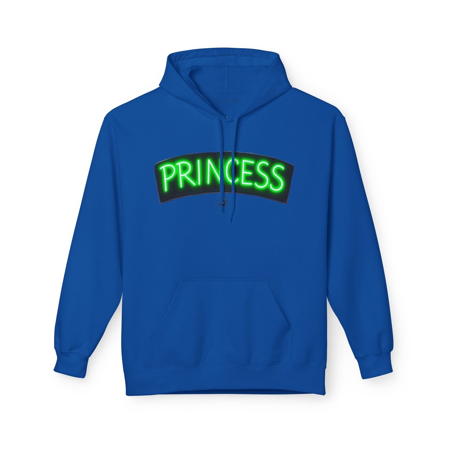 Princess Witch Hoodie — Gothic Neon Throne Graphic Unisex Hoodie