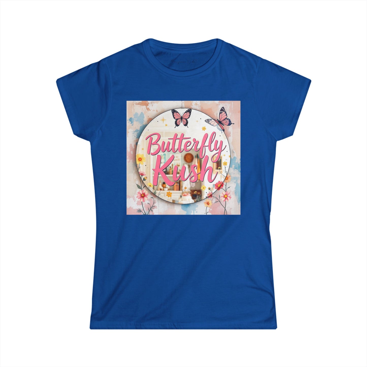 Butterfly Kush Pastel Mirror — Floral Pastel Women's Graphic T‑Shirt