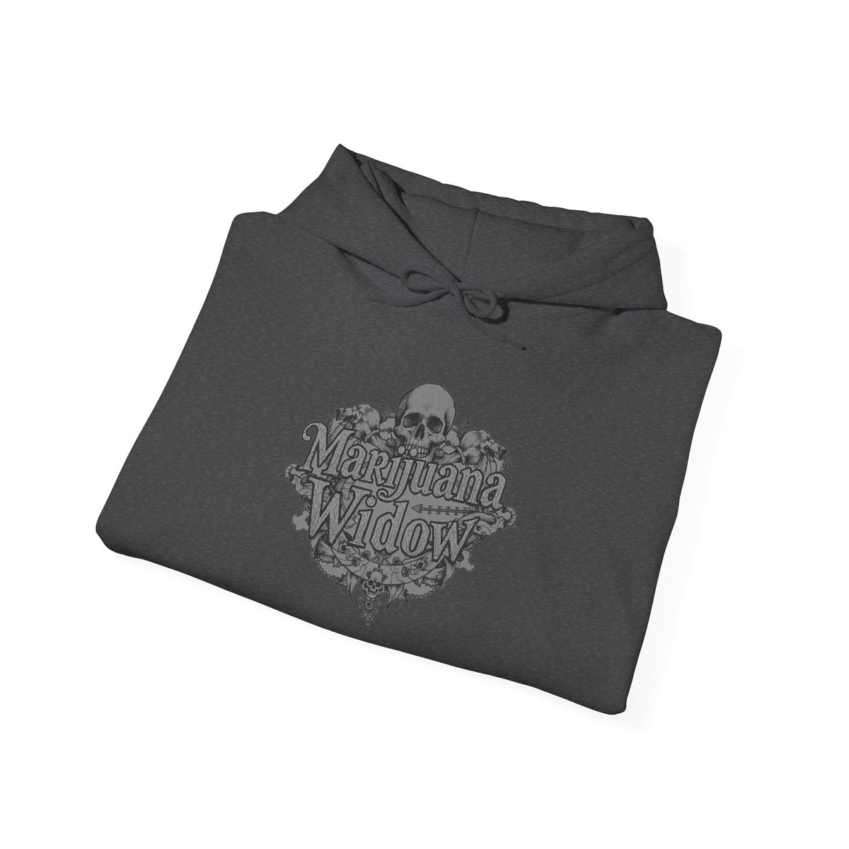 Marijuana Widow "Skulls Deep" Gothic Hoodie - Front and Back Art - Marijuana Widow