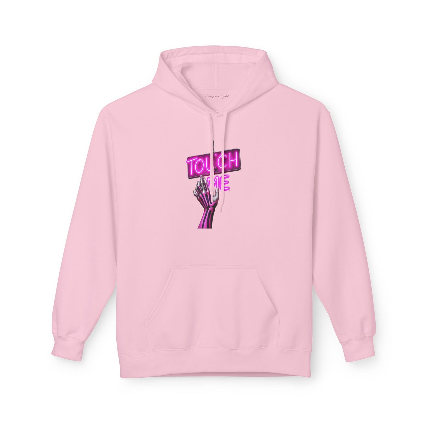 Touch Me Hoodie - Pink Neon Sign — Retro Pink Graphic Pullover