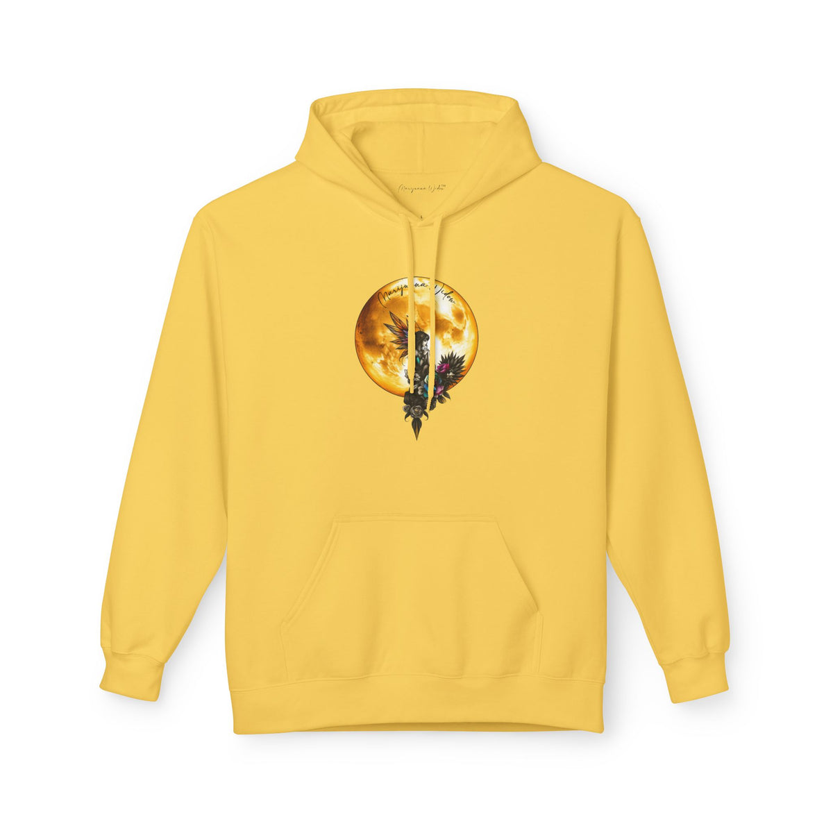 Fairy Moon Hoodie — Girl in the Moon - Fantasy Fairy with Crescent Moon Graphic
