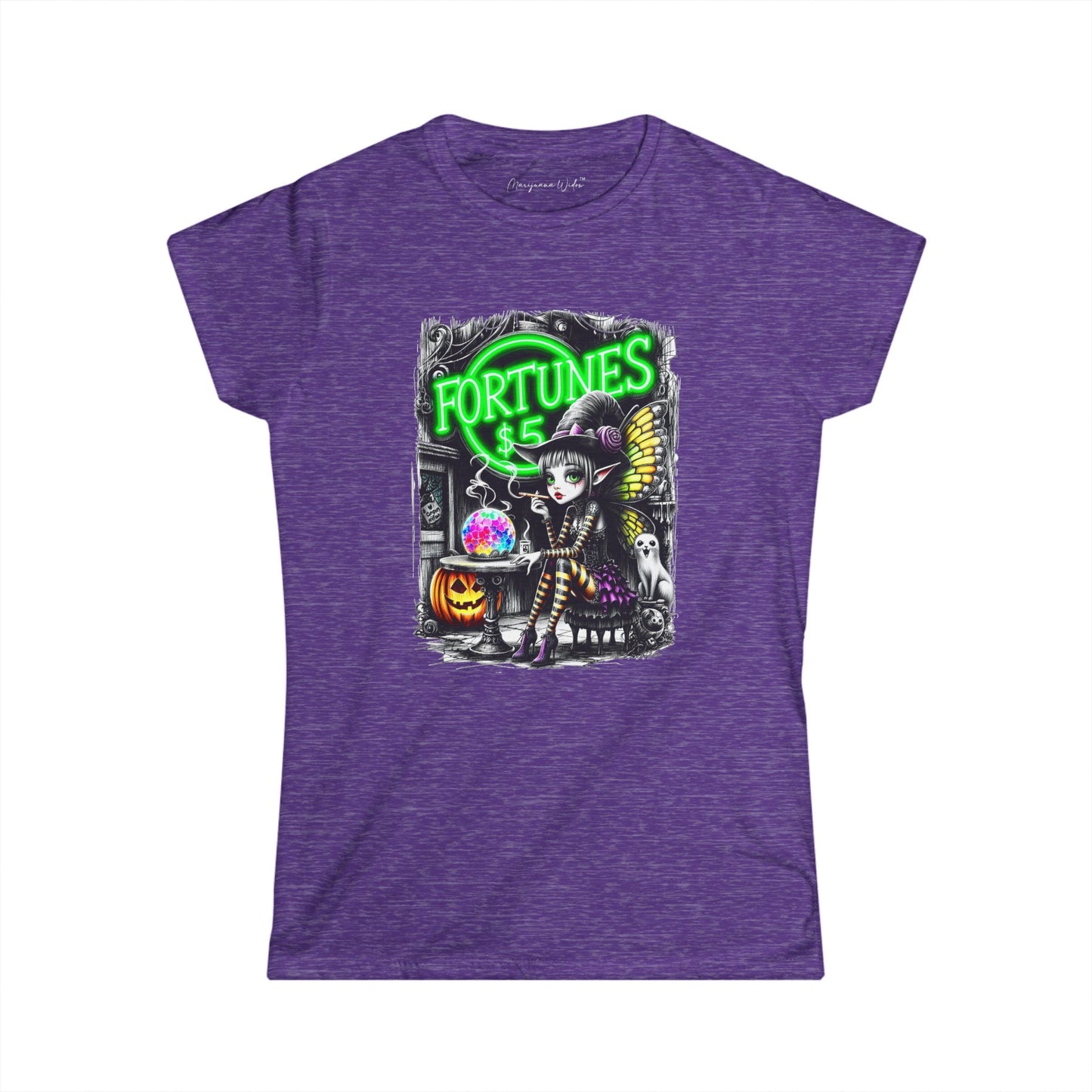 Halloween Fairy - Fortune Teller - Women's Softstyle T-Shirt - Marijuana Widow