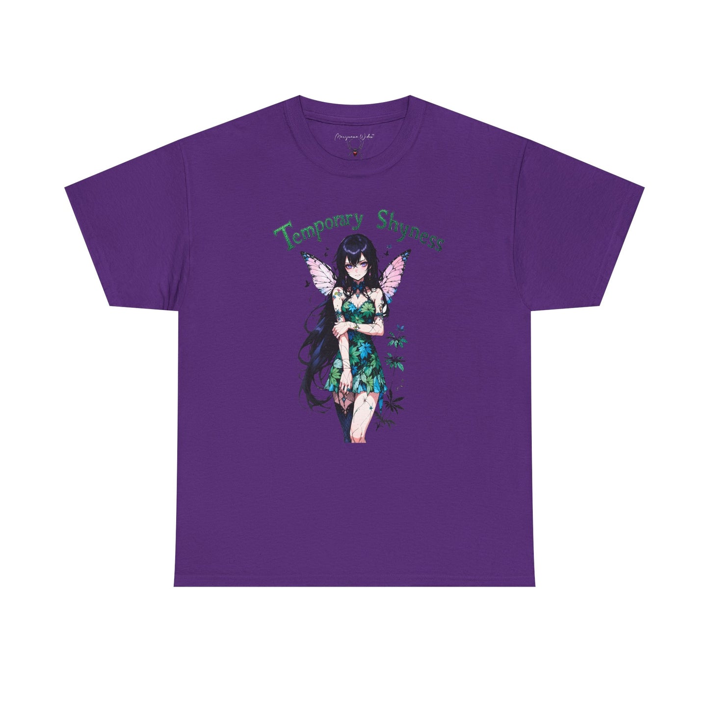 Fairy Anime T-Shirt — Temporary Shyness - Gothic Floral Winged Girl Graphic Tee - Unisex