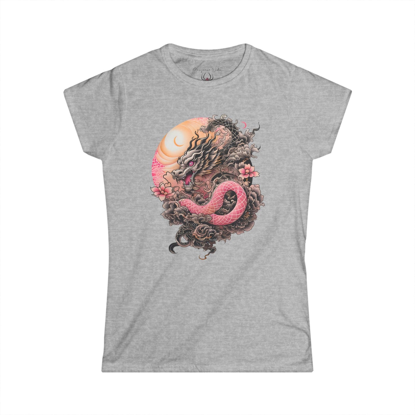 Dragon Serpent Tee — Pink Asian Dragon Graphic Women's T-Shirt