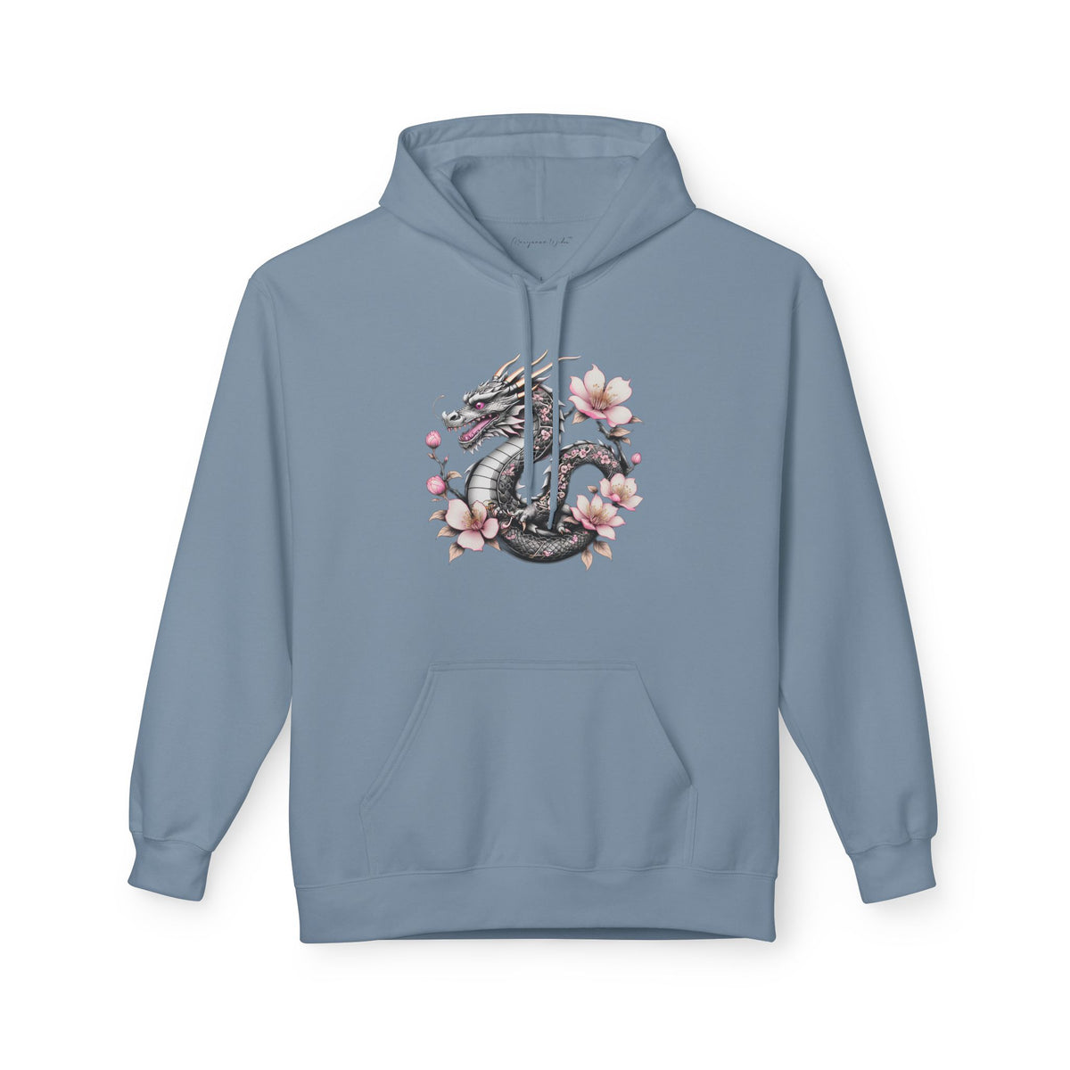 Floral Dragon Hoodie – Watercolor Sakura Yin-Yang Design - Unisex Sweatshirt - Marijuana Widow