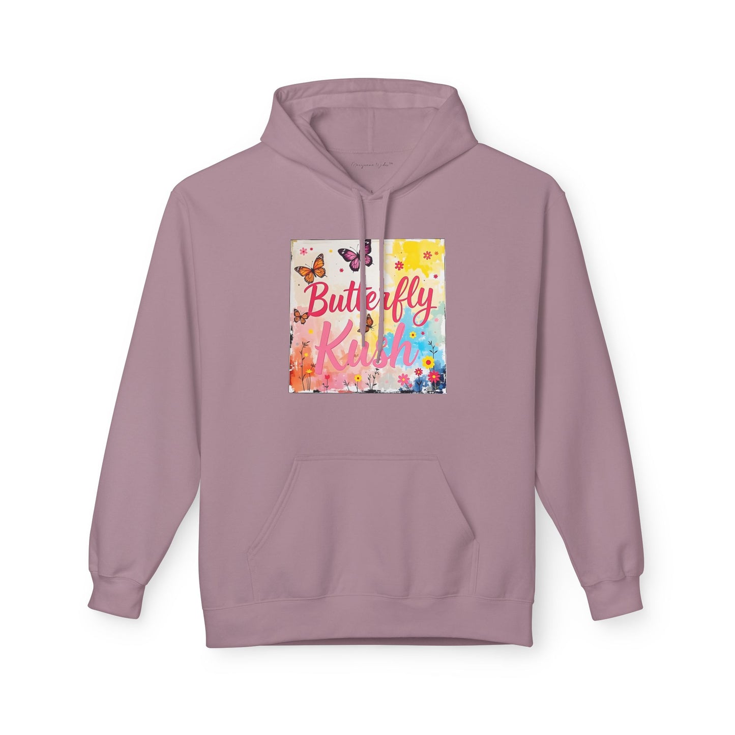 Butterfly Kush Hoodie - Floral Watercolor Comfort Unisex Sweatshirt