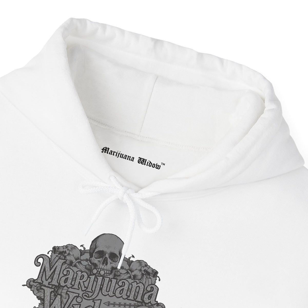 Marijuana Widow "Skulls Deep" Gothic Hoodie - Front and Back Art - Marijuana Widow