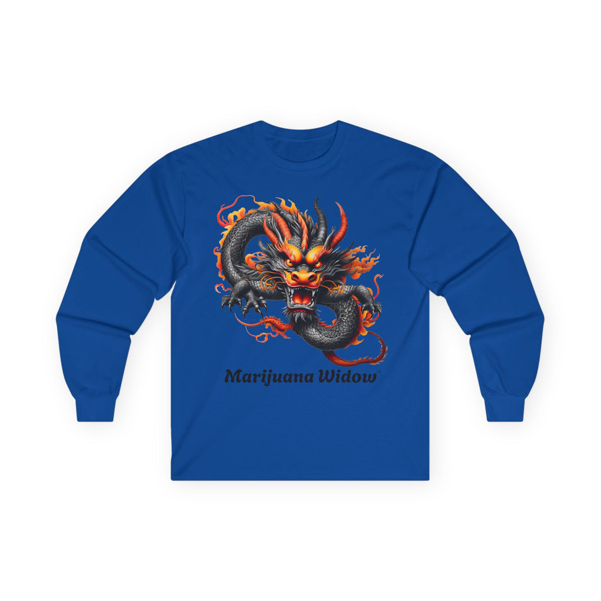 Dragon Fire Long Sleeve Unisex Tee - Marijuana Widow