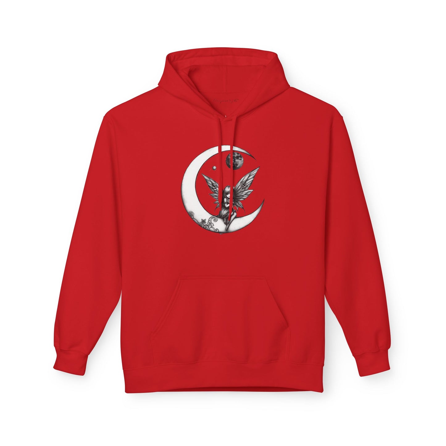 Fairy Moon Hoodie — Girl in the Moon - Fantasy Fairy with Crescent Moon Graphic