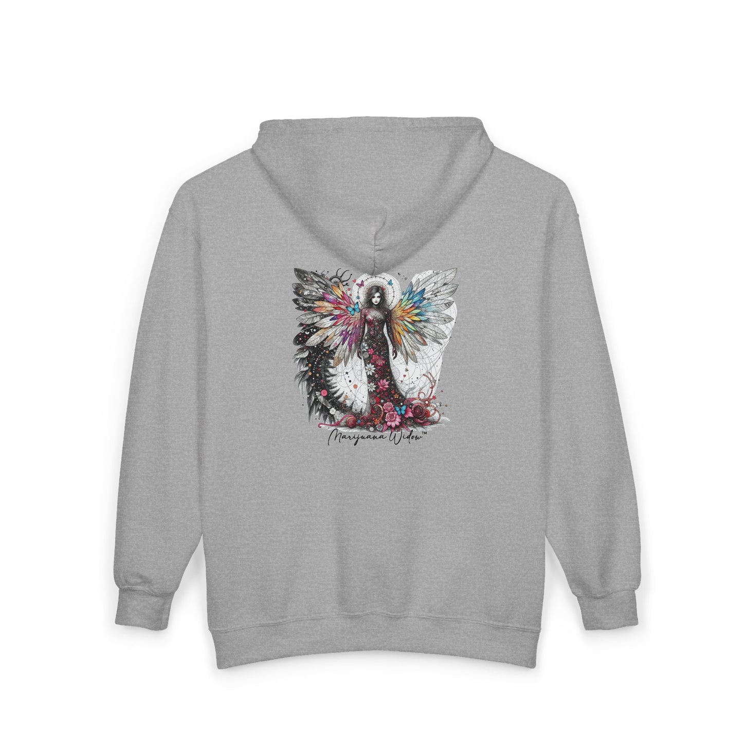 Angel Wings – Watercolor Feathered Wing Design - Full-Zip Hoodie