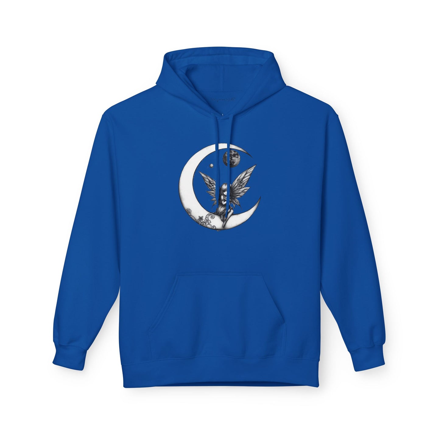Fairy Moon Hoodie — Girl in the Moon - Fantasy Fairy with Crescent Moon Graphic