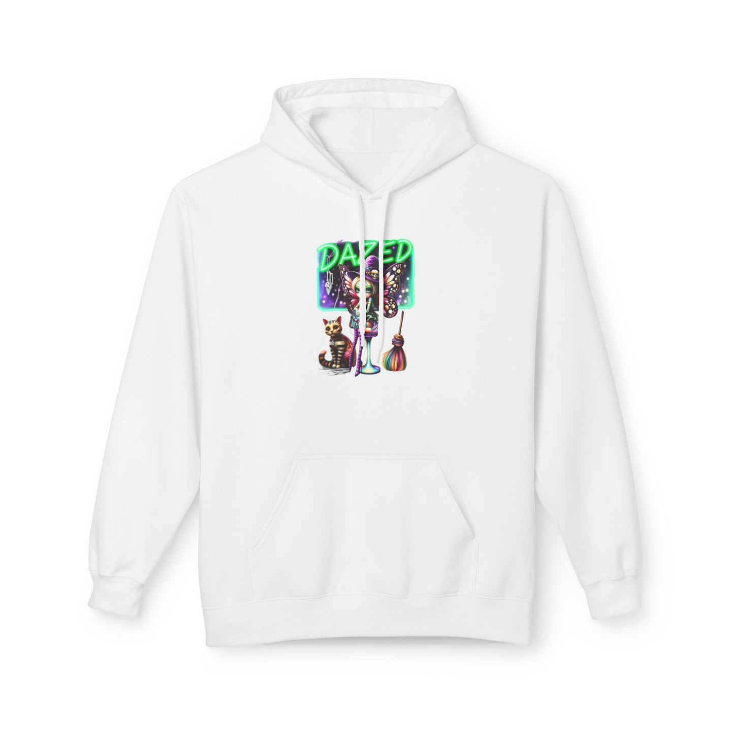Halloween Fairy - Dazed - Retro Neon Unisex Hoodie - Marijuana Widow