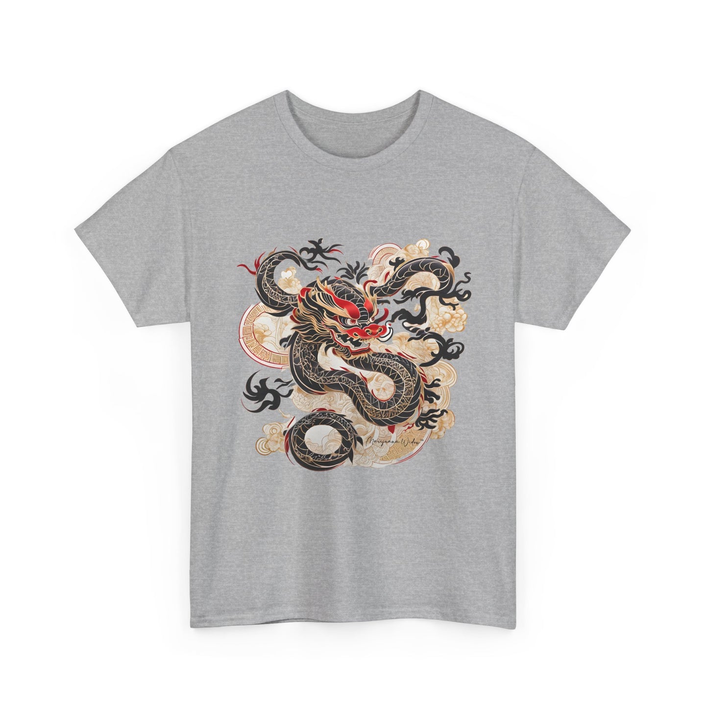 Smoking Dragon — Vintage Red & Black Dragon Unisex T-Shirt