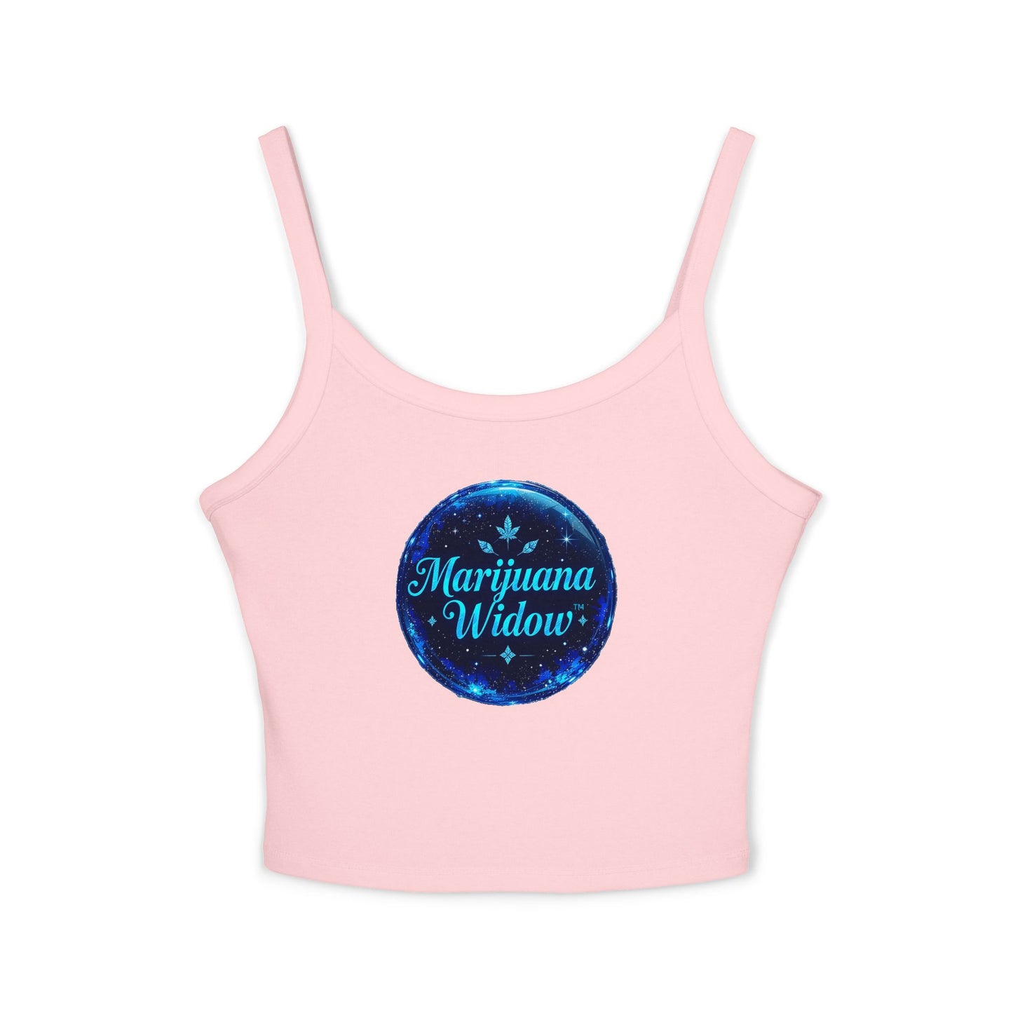 Marijuana Widow Blue Glass Tank Top — Women's Spaghetti Strap Crop