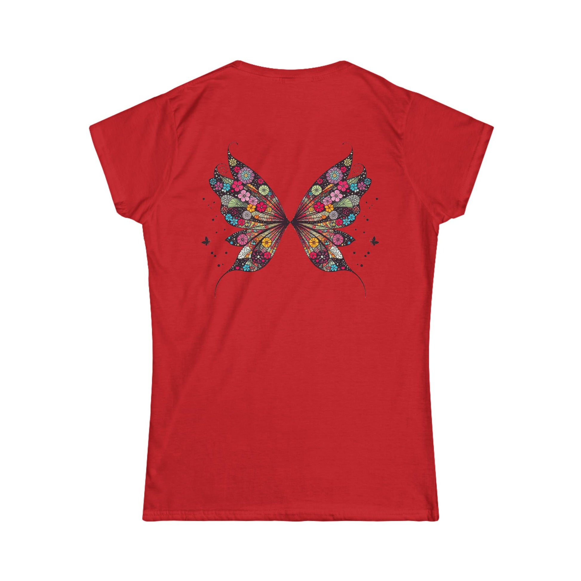 Touch Me - Fairy Butterfly - Floral Fairy Wings Tee — Women's Graphic T-Shirt - Marijuana Widow