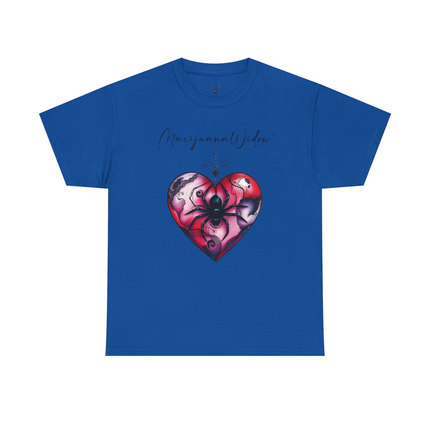 Valentine Heart with Spider Tee — Gothic Valentine Graphic Unisex T-Shirt