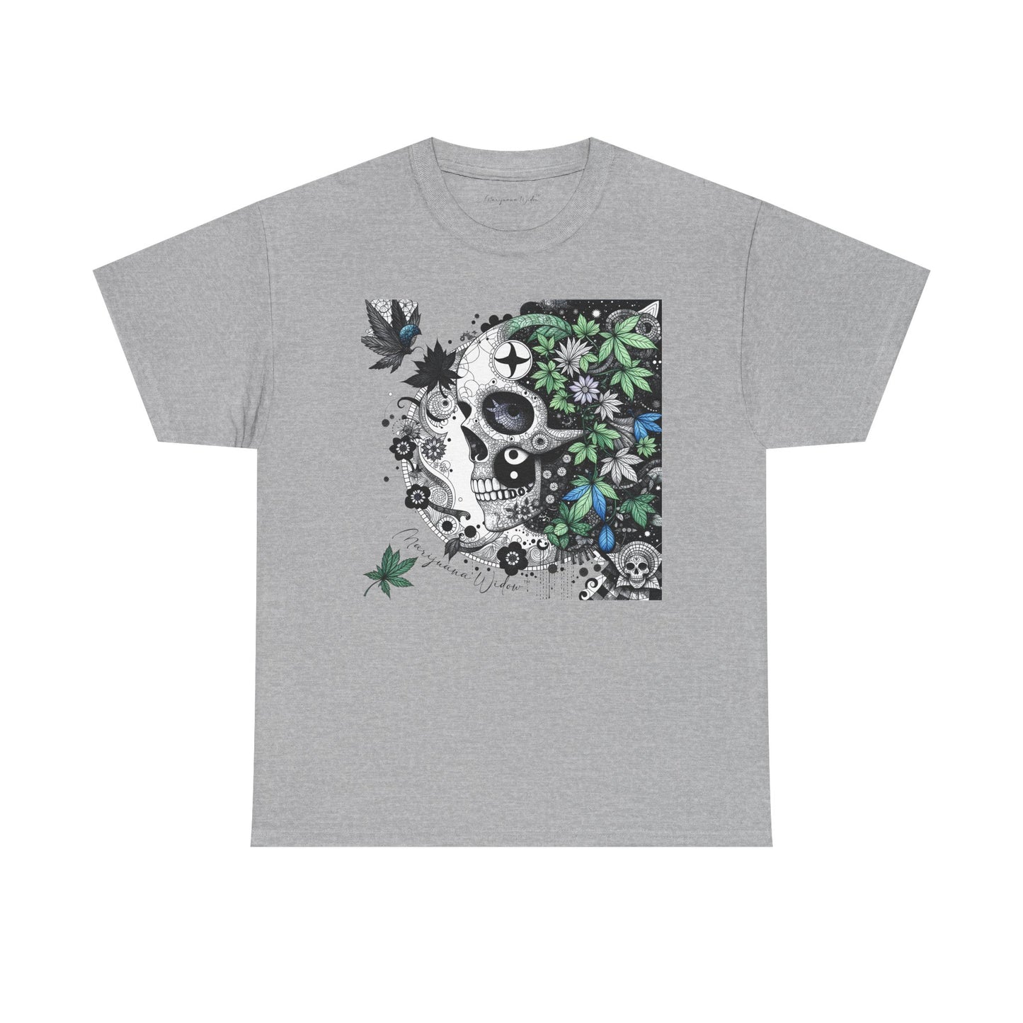 Blowing in the Wind - Skull and Leaves Unisex T-Shirt